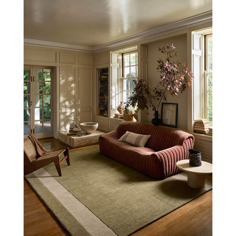 Leanne Ford x Loloi Craven Light Olive / Oatmeal Area Rug, Rectangle 2'3" x 3'9"