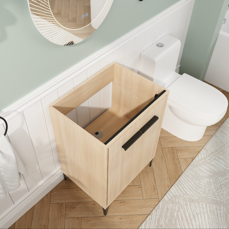 Base de meuble-lavabo 24 po avec portes à fermeture douce
