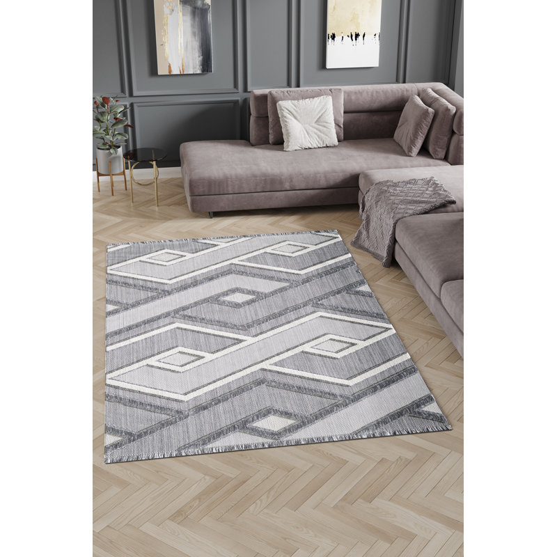Geometric Indoor Rug, Rectangle 7'6" x 10'6"