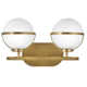 Arie 2 Light Frosted Dimmable Vanity Light