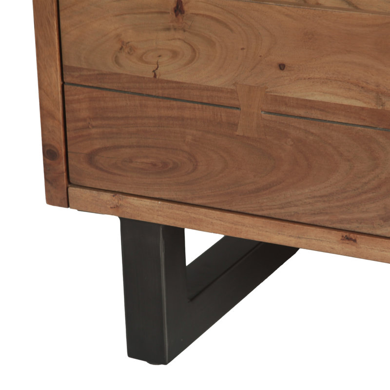 Glenwood 34" Tall Chest in Smoked Acacia, Brown