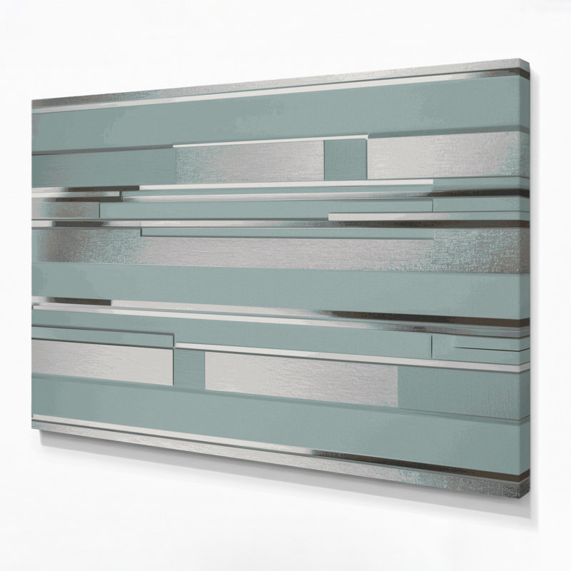 Minimalisme 39, art mural bleu sur toile, H 16 po x l 20 po