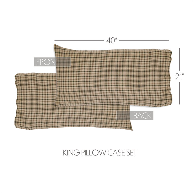 Cider Mill 100% Cotton Plaid Pillowcase, King