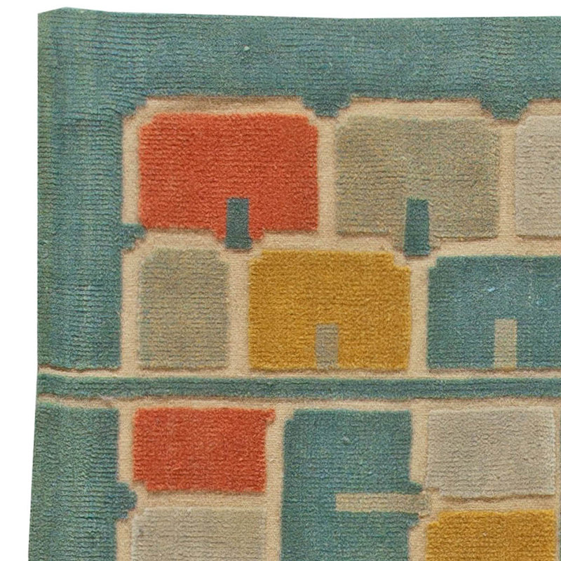 Modern One-of-a-Kind Rectangle 6'6" X 10'8" Hand Knotted Area Rug
