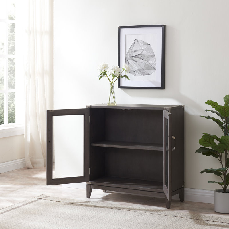 Beckett Solid + Manufactured Wood Foyer Cabinet in Anthracite