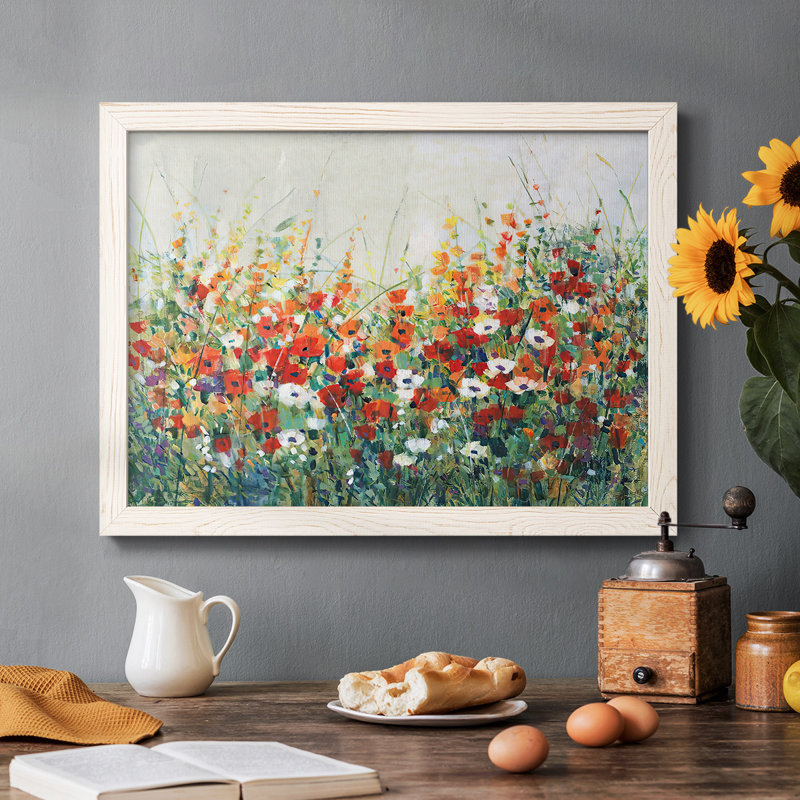 «Garden in Bloom II», reproduction sur toile tendue, H 28 po x l 42 po x P 1,5 po, Blanc