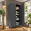 Armoire de rangement 61 "en métal avec portes et tablettes réglables-1268033968