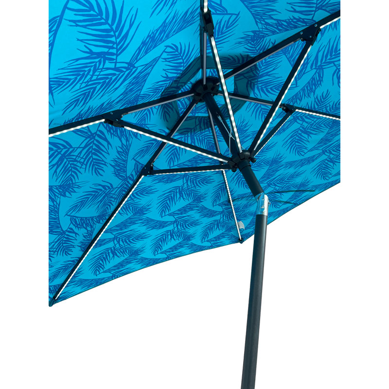 Parasol solaire 9 pi avec DEL à motif cyan | Idée de cadeau, Bleu