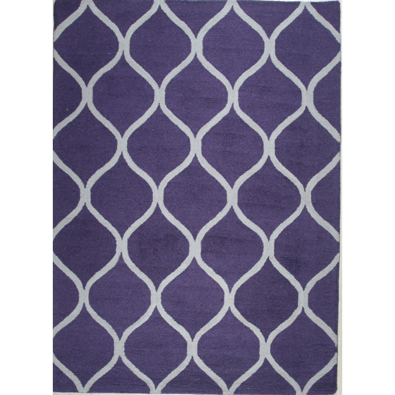 Tapis mauve en laine touffeté à la main Lush
