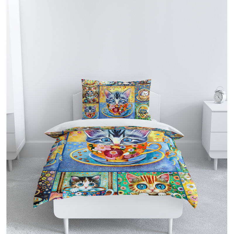 Modern & Contemporary Polyester Duvet Cover, King Duvet Cover + 2 King Shams