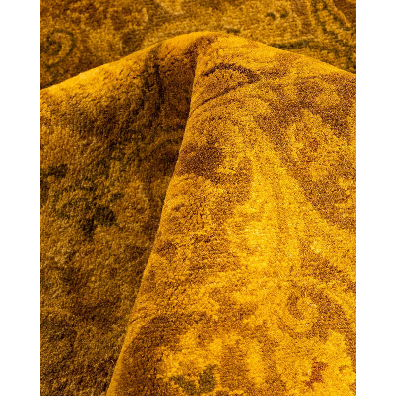 Overyed One-of-a-Kind Rectangle 4'1" x 6'3" Hand Knotted Area Rug