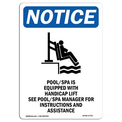 Pool Spa Is Equipped Sign with Symbol