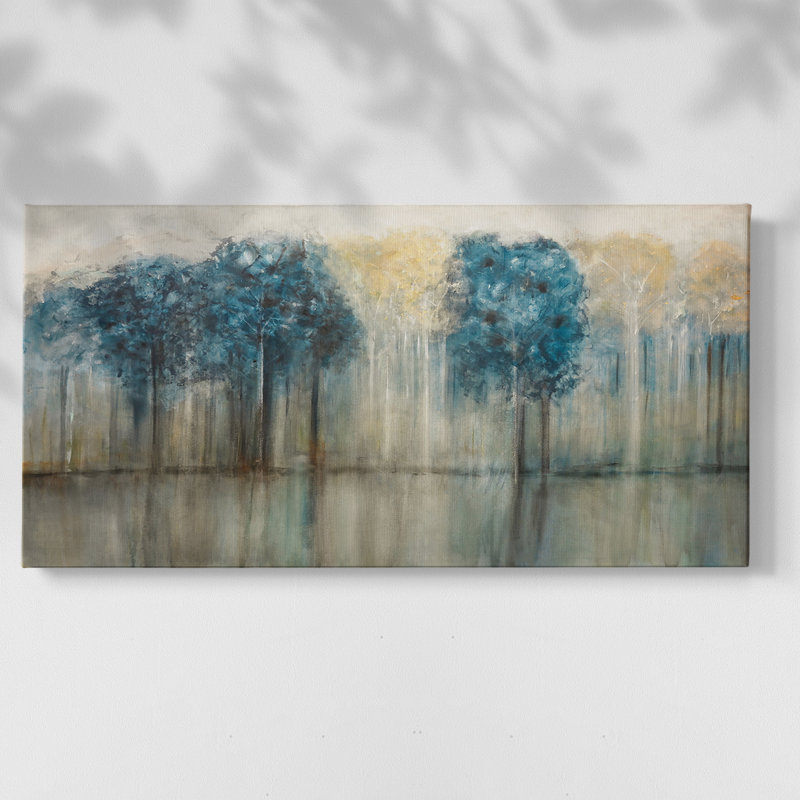 Tree Line - Toile tendue avec châssis - Prêt à accrocher, H 20 po x l 40 po
