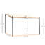 Pavillon de jardin pergola 10 pi x 13 pi avec structure en acier. Intempéries - Auvent de patio, cour arrière. Crème, blanc, système de drainage Cadre, auvent. Blindage. Pour le jardin, la terrasse. Blanc