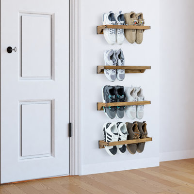 8 Pair Solid Wood Shoe Rack