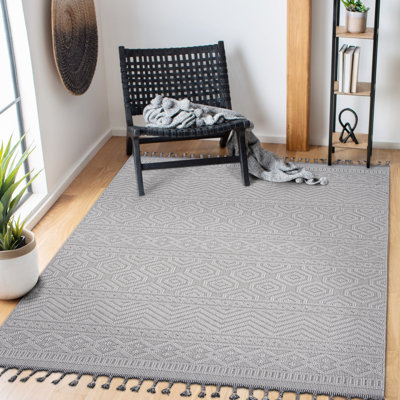 Tapis géométrique tissé à la machine pour l'intérieur et l'extérieur