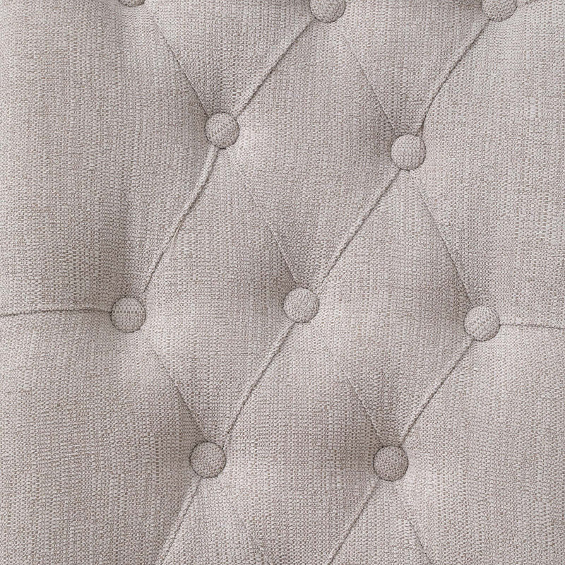 Chaise d'appoint en lin beige et gris, ensemble de 2