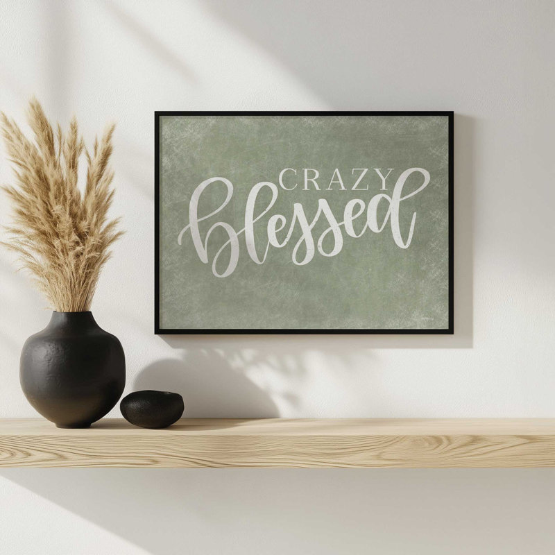 «Crazy Blessed» par Imperfect Dust, reproduction d'art, L 24 po x H 18 po, Impression encadrée, Doré