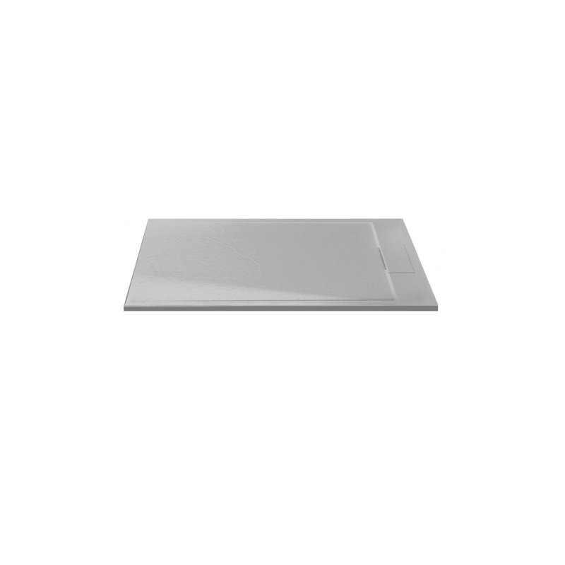 Base de douche texturée 36 po x 48 po Aurelia en gris mat pour installation en alcôve ou en coin