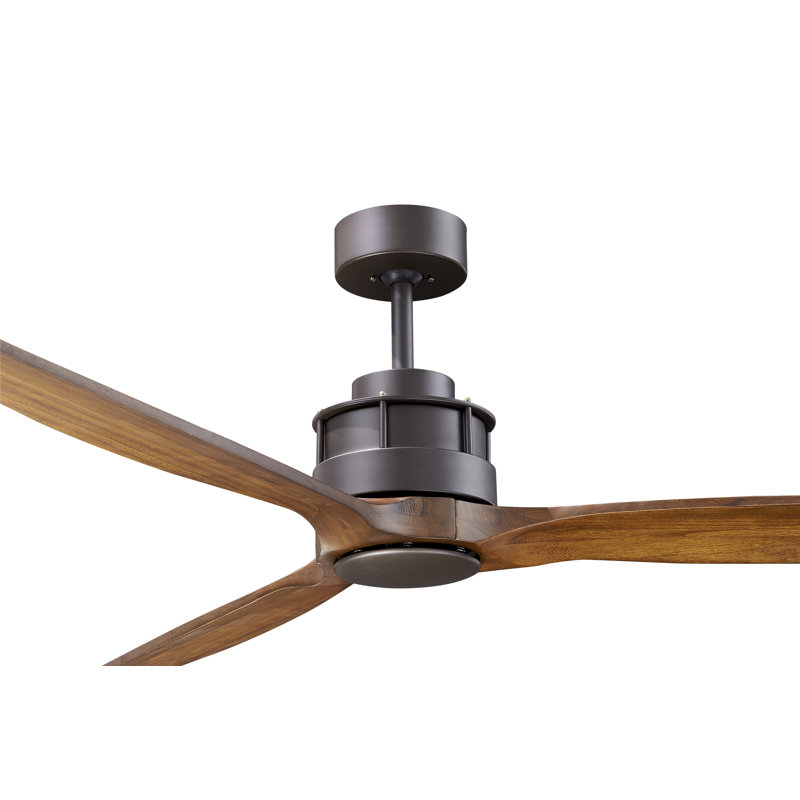 60in 3-Blades Indoor Ceiling Fan with Remote Control, Oil Rubbed Bronze/Koa