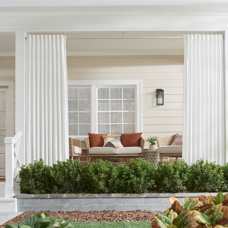 Ensemble d'anneaux de rideau ajustables 1 1/8 po Leodore Outdoor Collection, 36" - 72", Brun
