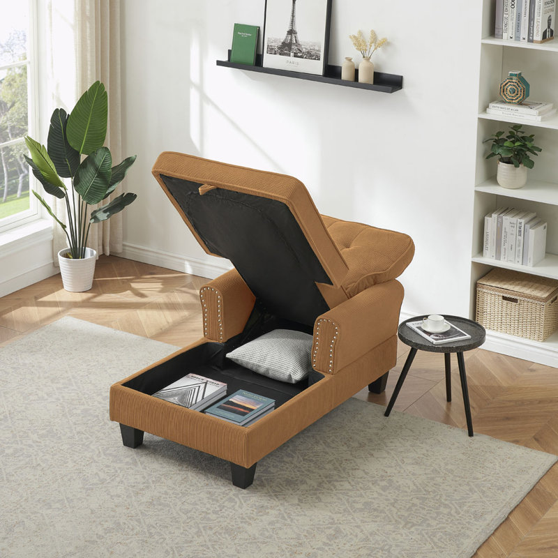 Chaise longue Jeiel, Brun
