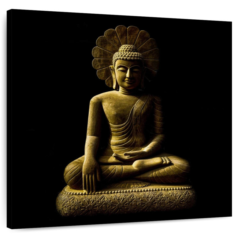 Statue de Bouddha méditant Javetta, H 10 po x l 10 po