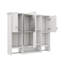 Armoire de salle de bain murale contemporaine 35 po x 28 po avec miroir, unité de rangement peu encombrante avec porte-serviettes intégré-1112573074