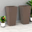 Ensemble de 2 grandes jardinières, pots en PP brun moderne et durable pour la maison