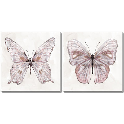 Blush Wings, ensemble d'art mural sur toile
