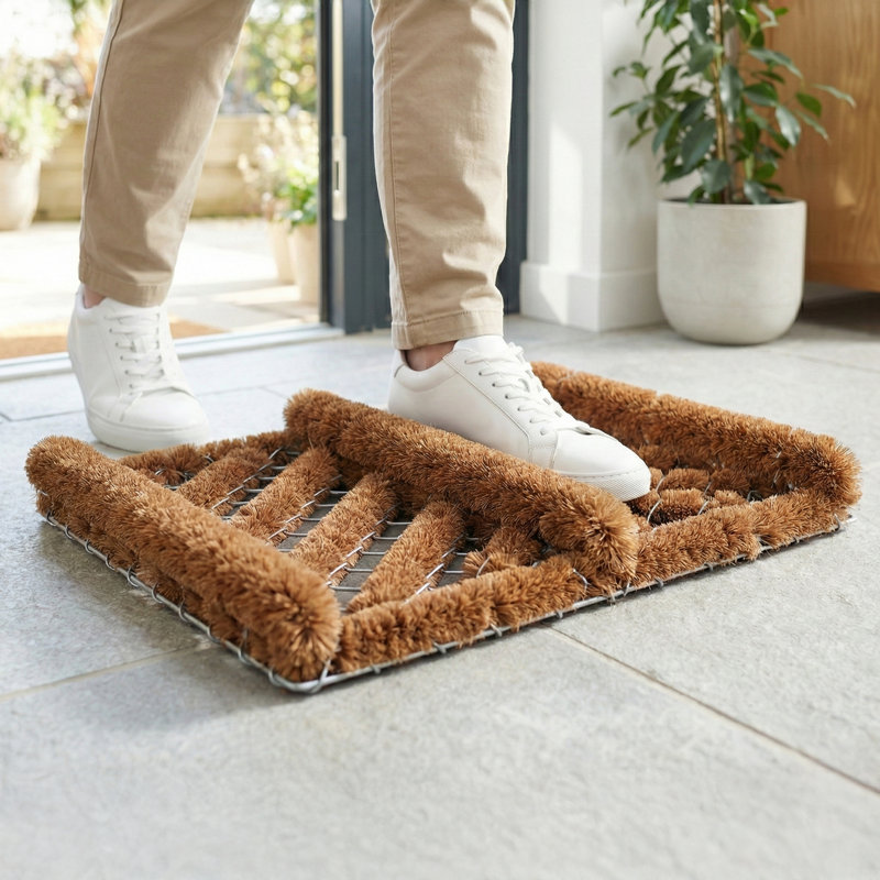 Tapis d'extérieur pour grattoir à bottes 12 po x 13 po