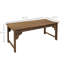 Banc d'extérieur rustique avec motif de losanges