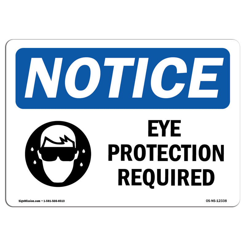 Eye Protection Required Sign