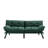 2-in-1 Convertible Futon Sofa Bed with Adjustable Arms & Backrest for Small Spaces, Emerald Green-1953451085
