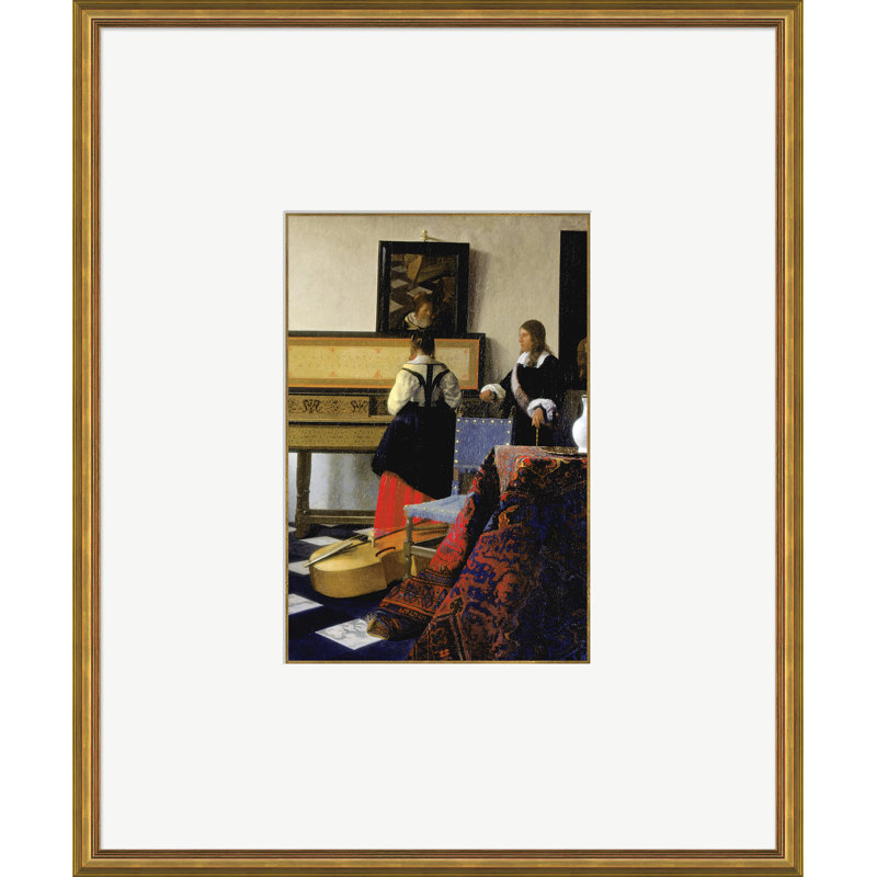 The Music Lesson Print by Johannes Vemeer
