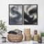 Art mural abstrait, ensemble de 2 reproductions d'art encadrées sur toile-118759885-118759886