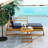 Acacia Wood Outdoor Lounge Set-2057971067