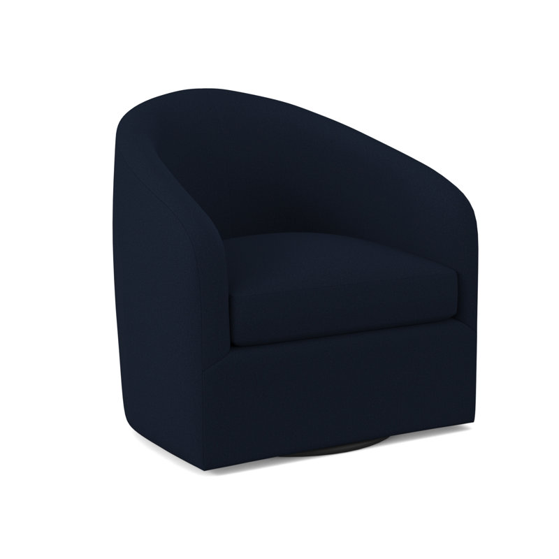 Chaise pivotante Pinnacle, Mélange de polyester ébène Margaret