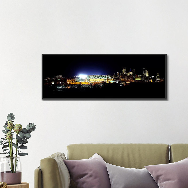 «Panoramic Three Rivers Stadium», Pittsburgh, Pennsylvanie, reproduction de photo sur toile, H 20 po x l 60 po x P 1,5 po