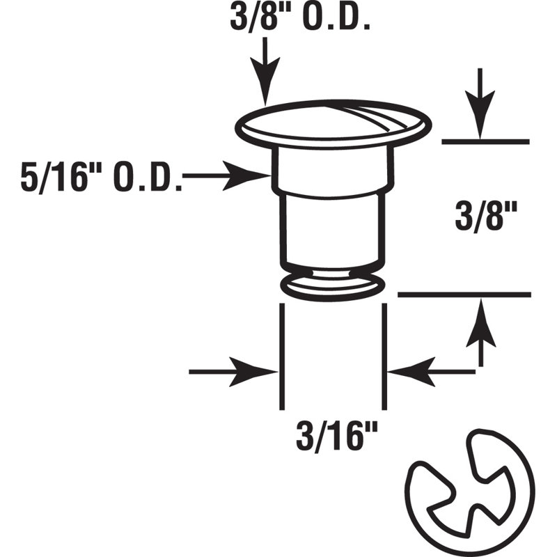 Jalousie Window Link Pin And Clip, Small (4-Pack)