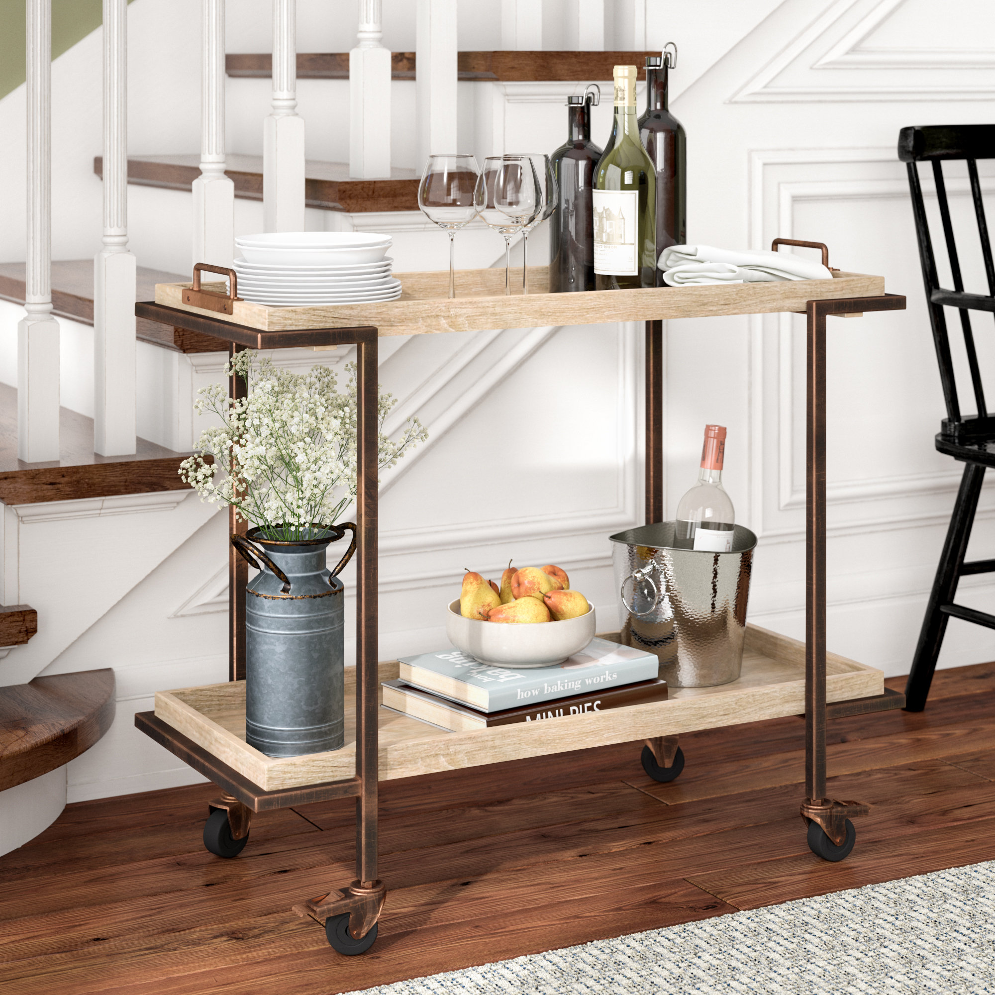 Williston Forge Haddijatou Bar Cart & Reviews | Wayfair