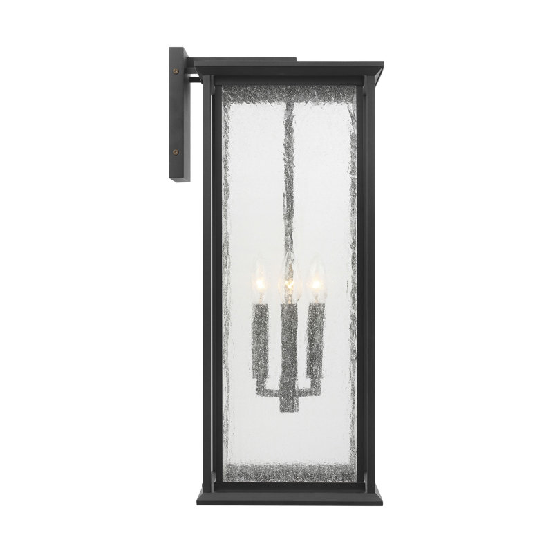 Audley Extra Large Lantern from Generation Lighting , Seeded, Textured Black