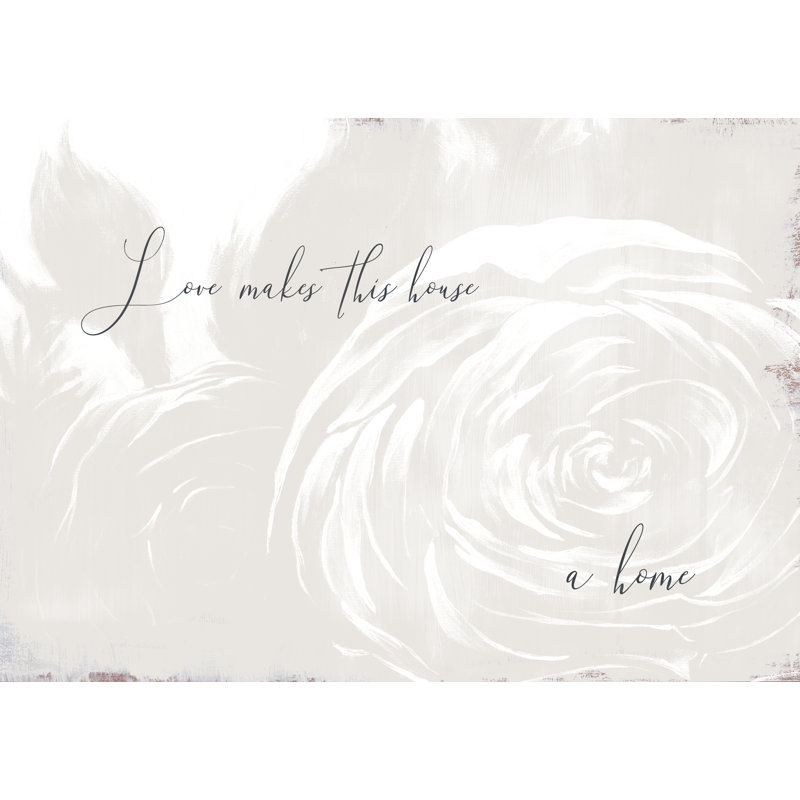 Love Makes A Home Floral - Wrapped Canvas Art Prints, 30cm H x 46cm W