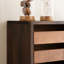 Organiseur de bureau vintage en bois massif à 4 tiroirs, 35,5 cm de large