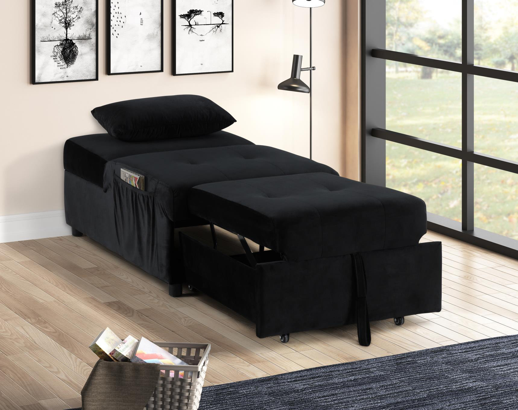 Ebern Designs Anwari Velvet Chaise Lounge & Reviews Wayfair