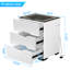 Smart Bedside Table With Wireless Charging & Usb Charging Station, Led Bedside Table Smart Nightstand, High Gloss End Table Night Stand Organizer For Living Room Bedroom Use (white)