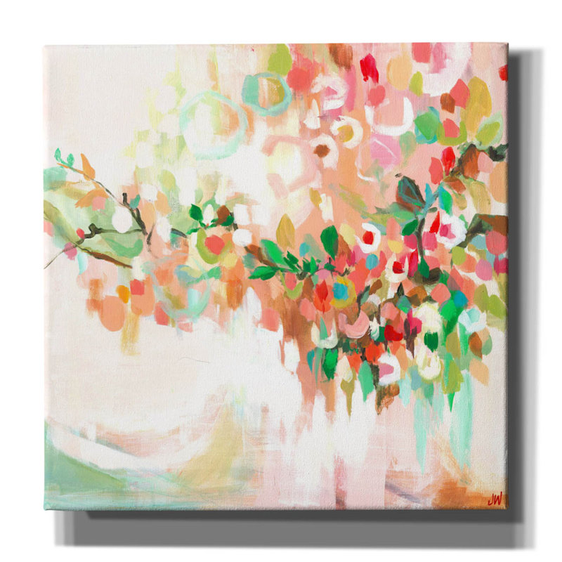 «Blotch Floral» par Jenny Westenhofer, H 12 po x l 12 po x P 0,75 po