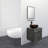 Bitha 24 " W Wall Mounted Wall Mounted Single Double Single Vanity Bathroom Vanity With Top with Mirror-609273666-609273667-609273665