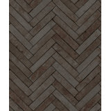 Bricks and More Collection Herringbone Brick Wallpaper Roll