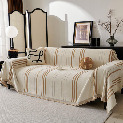 Boho Non Slip Covers Sofa Covers For 3 Cushion Chenille Dog Pet Couch Protector Washable Anti-Slip Sectional Couch Cover Tassels L Shaped Sofa Cover